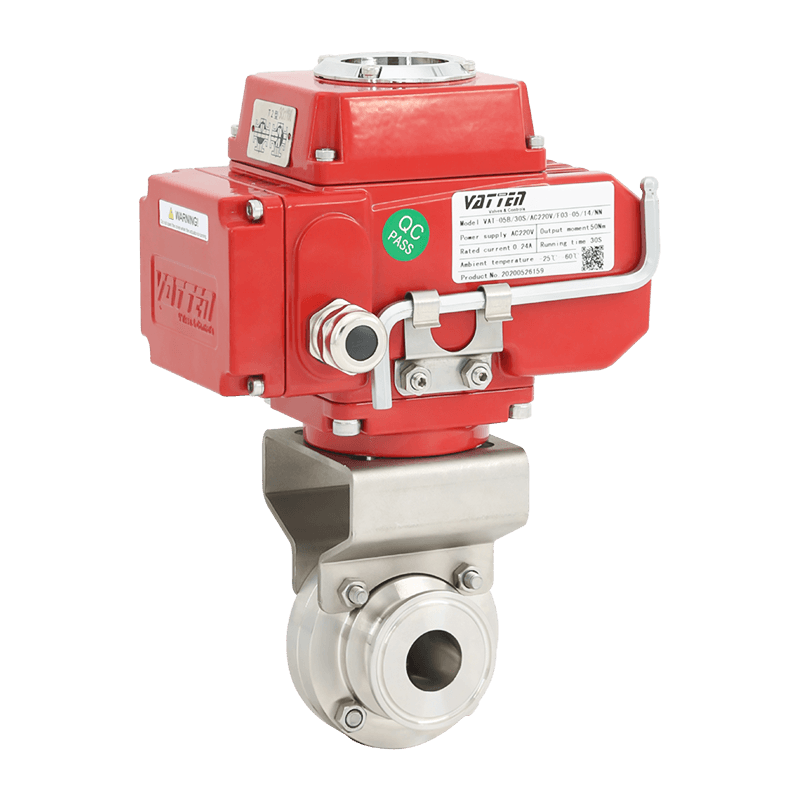 電動サニタリークランプバタフライバルブ