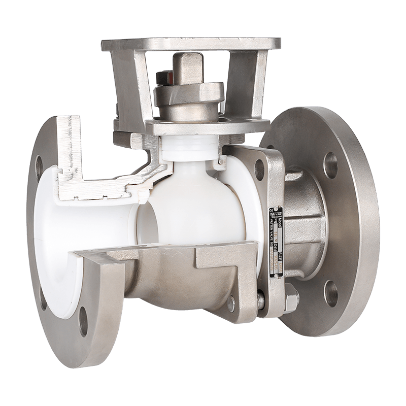 手動フッ素ライニングボールバルブ