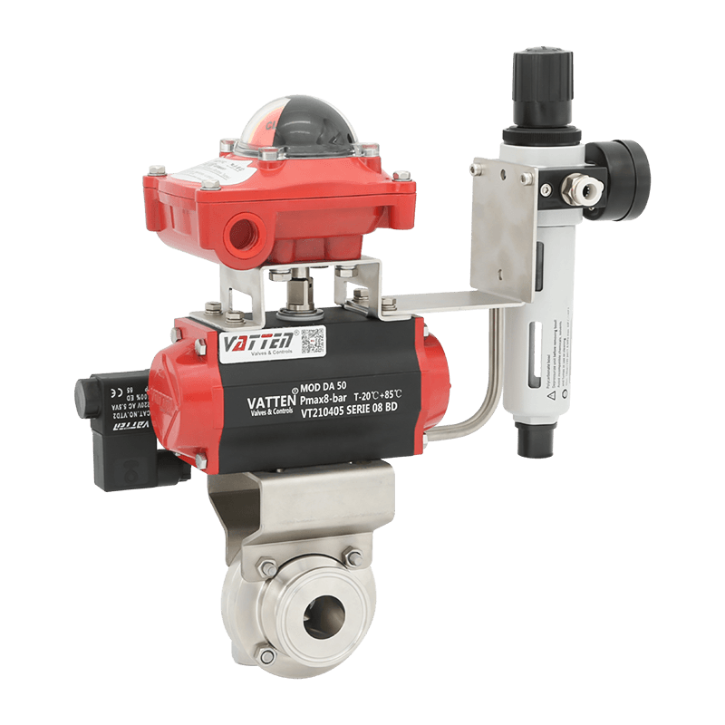 空気圧クランプバタフライバルブ